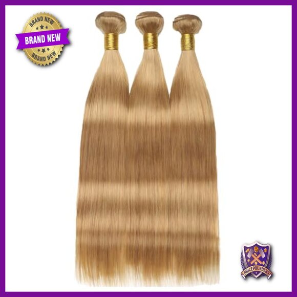 Brazilian Virgin Human Hair Extensions 3 Bundle Set 26-30 Inch Straight Weave main image 5